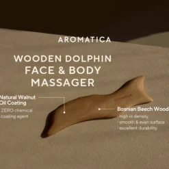 [Aromatica] Wooden Dolphin Face & Body Massage Tool