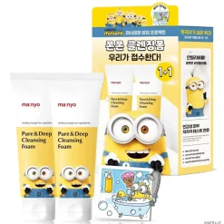 [Ma:nyo Factory] Minions X Ma:nyo Pure & Deep Cleansing Foam Gift Duo Set