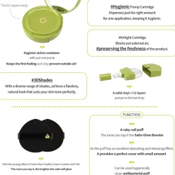 [Unleashia] RE-FEEL Satin Wear Healthy-Green Cushion